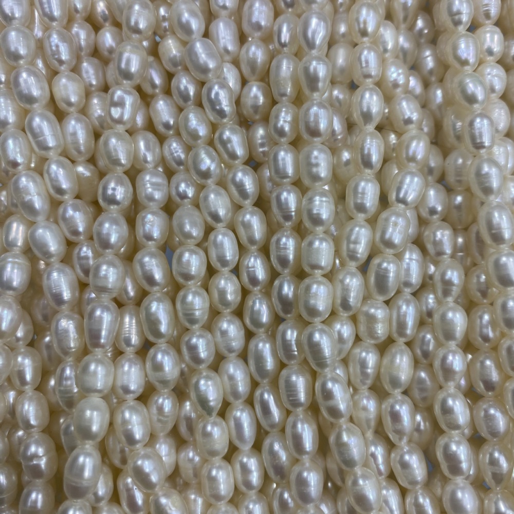 4.5-5mm Natural Freshwater Pearls, Slight Texture, Strong Luster, DIY Accessories