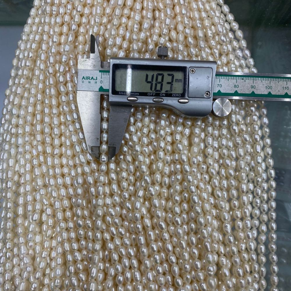4.5-5mm Natural Freshwater Pearls, Slight Texture, Strong Luster, DIY Accessories