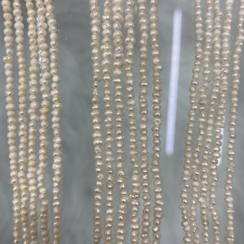 2-3mm Natural Freshwater Pearls, Near-Round, Small Spacer, DIY Accessory