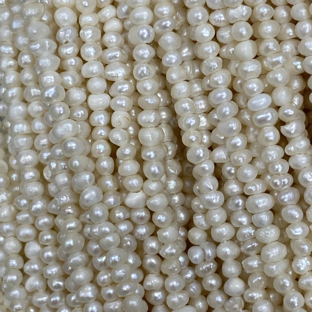 2-3mm Natural Freshwater Pearls, Near-Round, Small Spacer, DIY Accessory