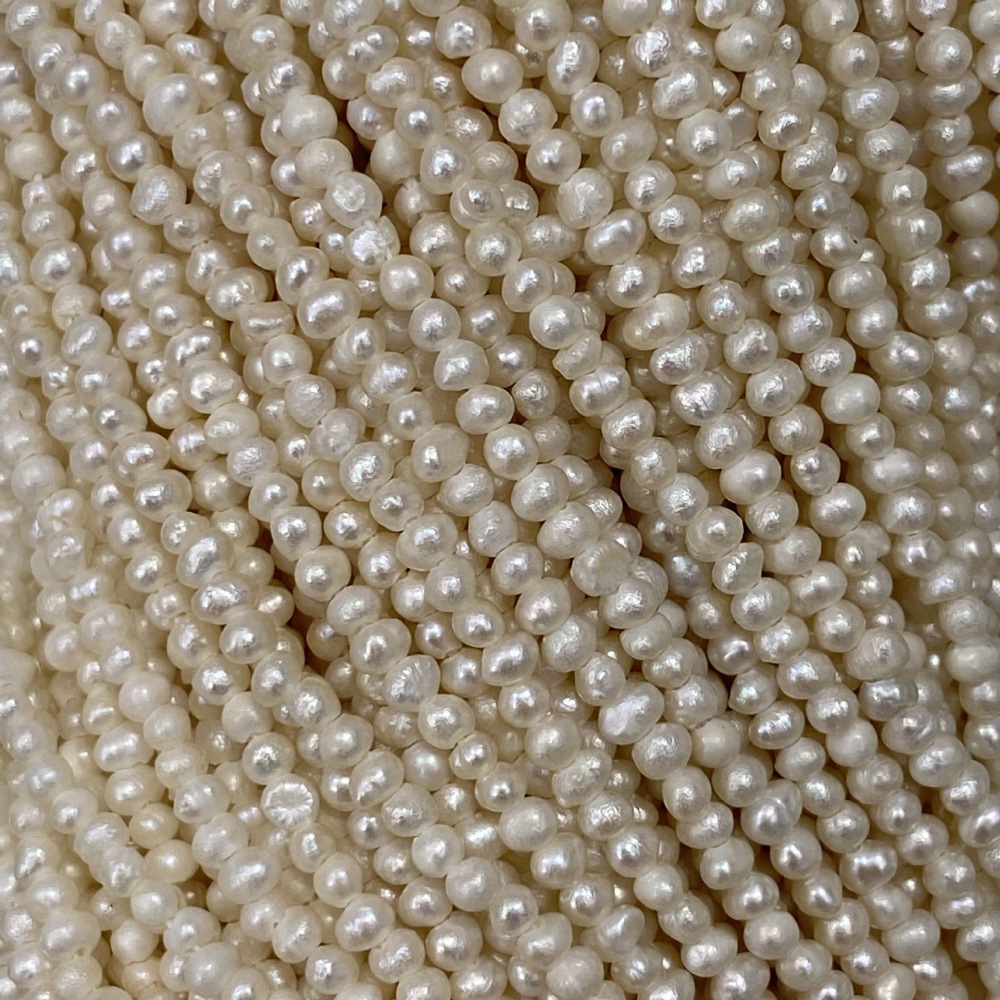 2-3mm Natural Freshwater Pearls, Near-Round, Small Spacer, DIY Accessory