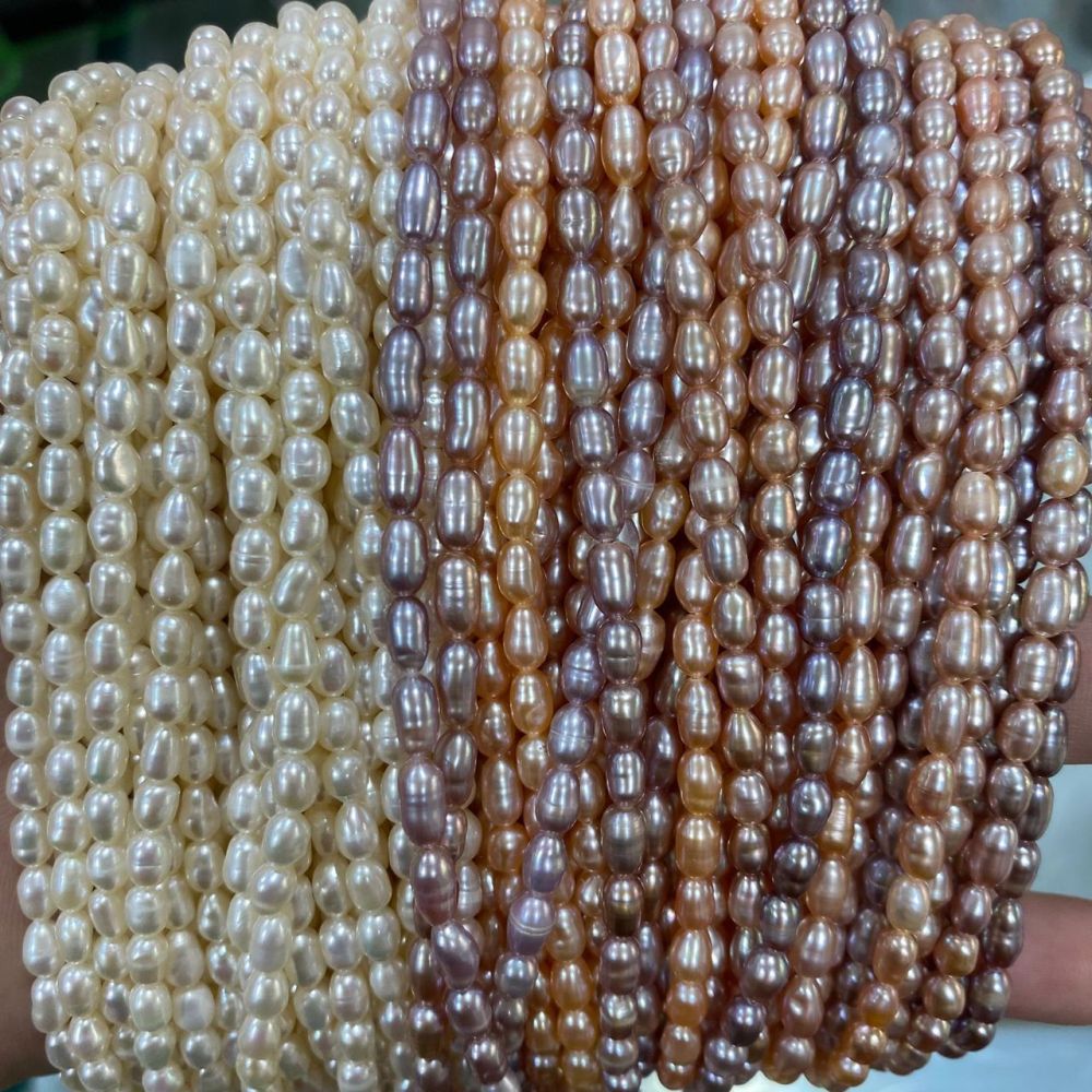 3-4mm Natural Freshwater Pearls, High Luster, High Gloss, DIY Accessories