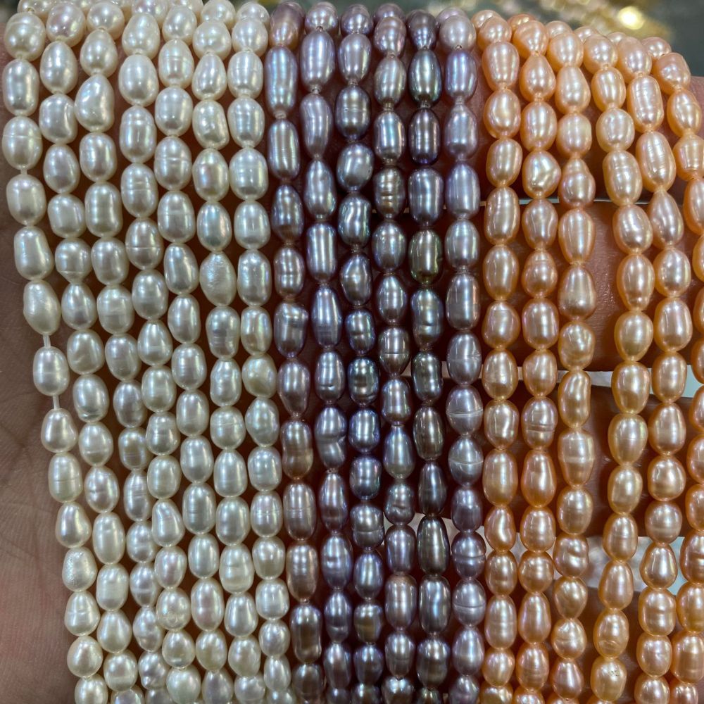 3-4mm Natural Freshwater Pearls, High Luster, High Gloss, DIY Accessories