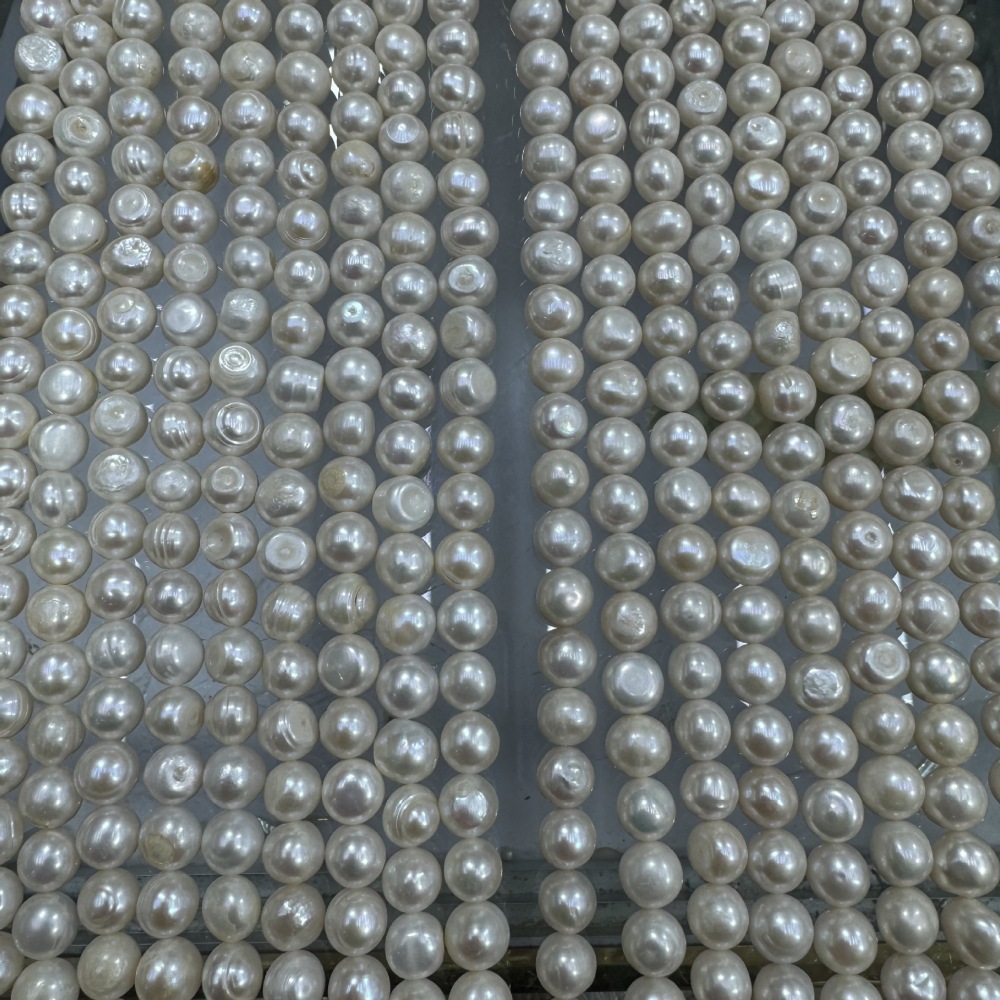 10-11mm Natural Baroque Freshwater Pearls, Round Beads, DIY Accessories