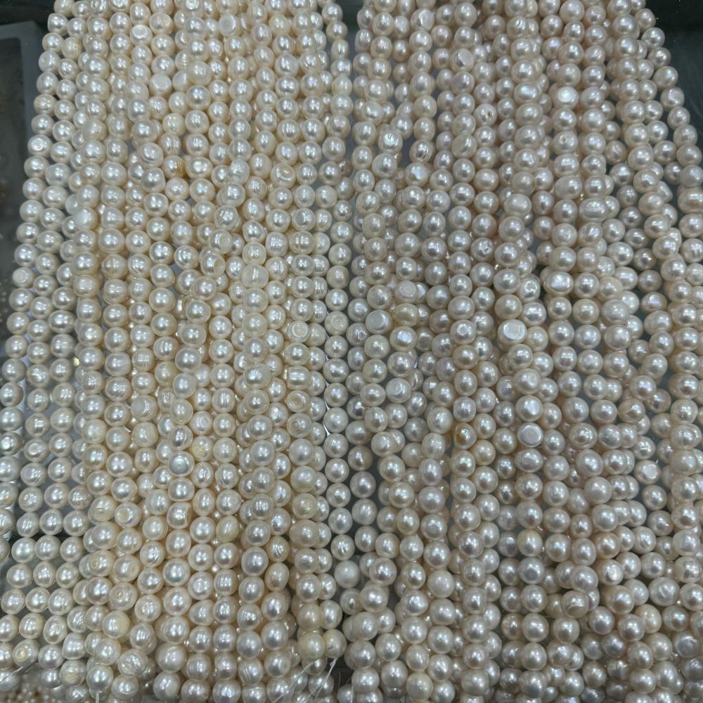10-11mm Natural Baroque Freshwater Pearls, Round Beads, DIY Accessories