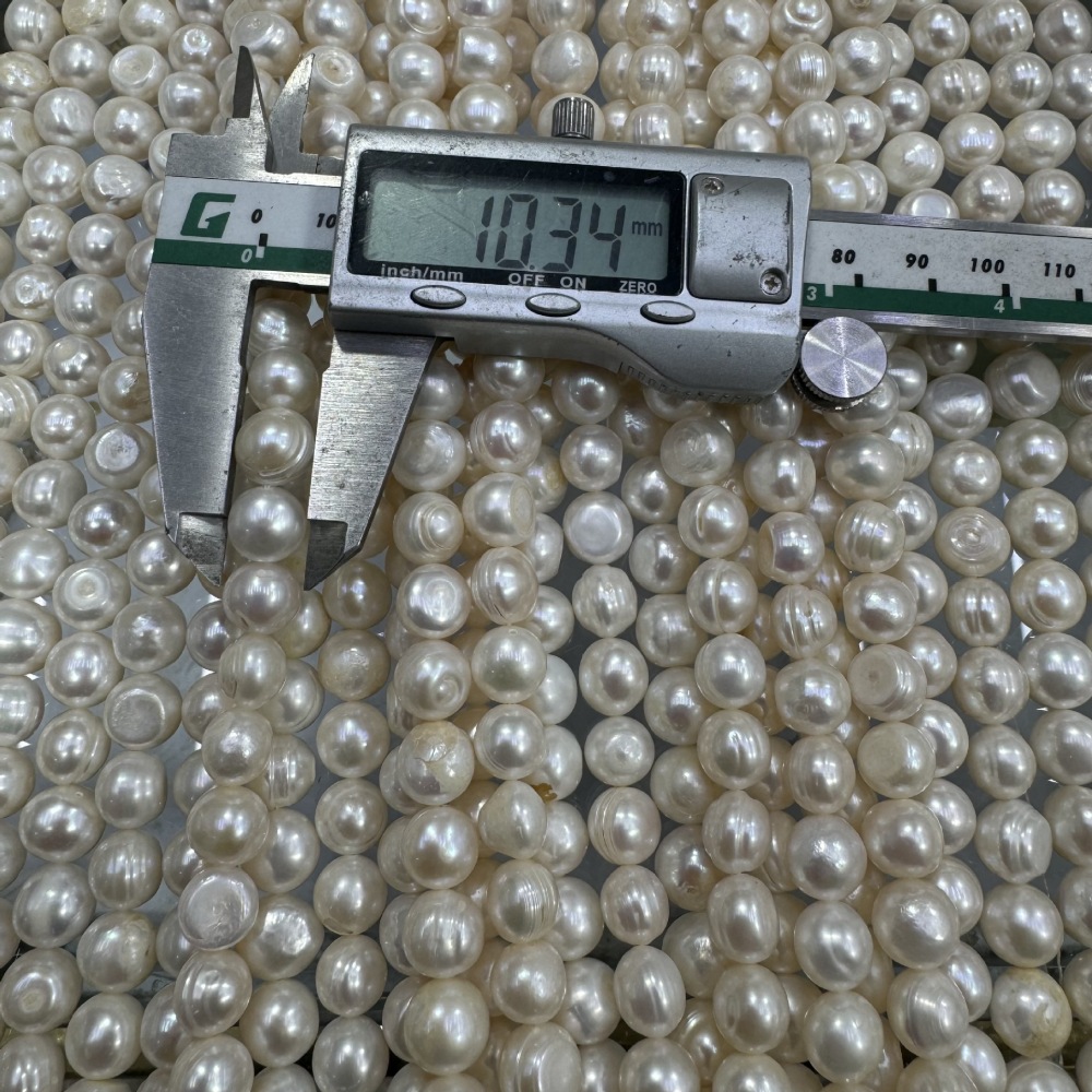 10-11mm Natural Baroque Freshwater Pearls, Round Beads, DIY Accessories