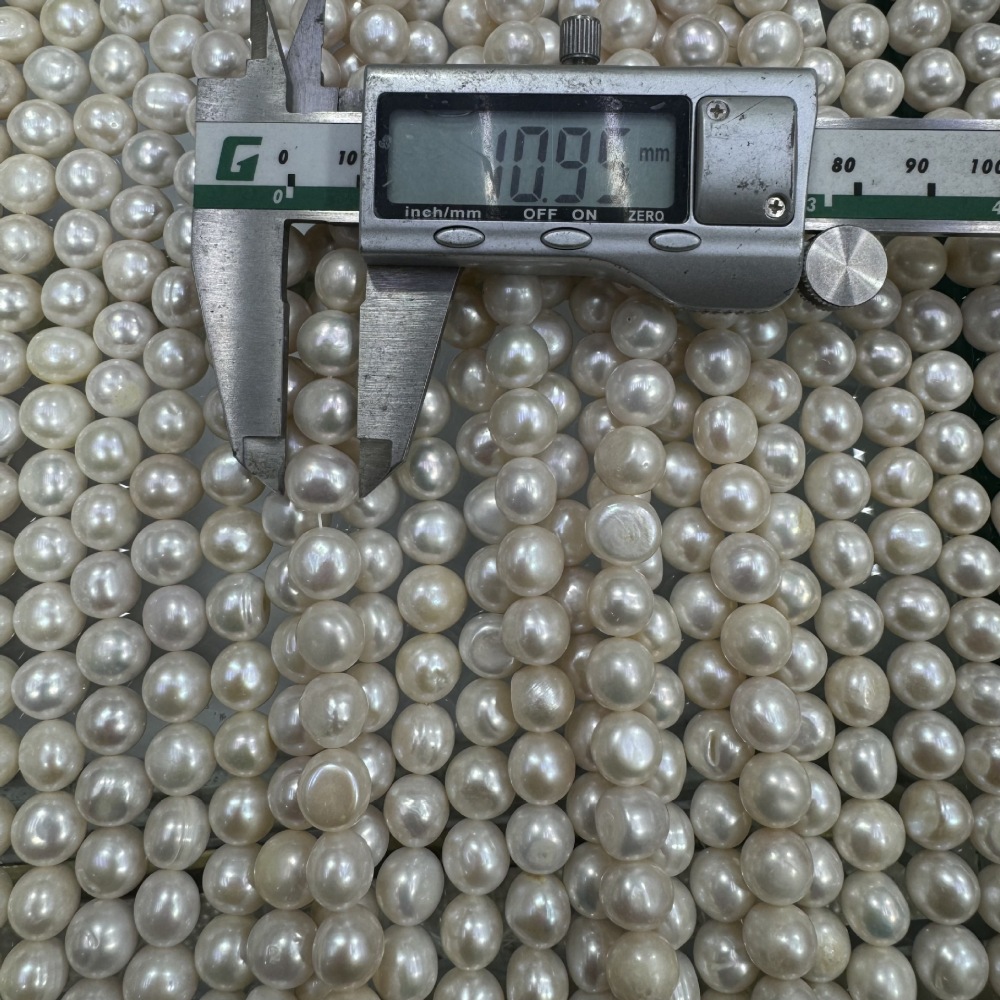 10-11mm Natural Baroque Freshwater Pearls, Round Beads, DIY Accessories