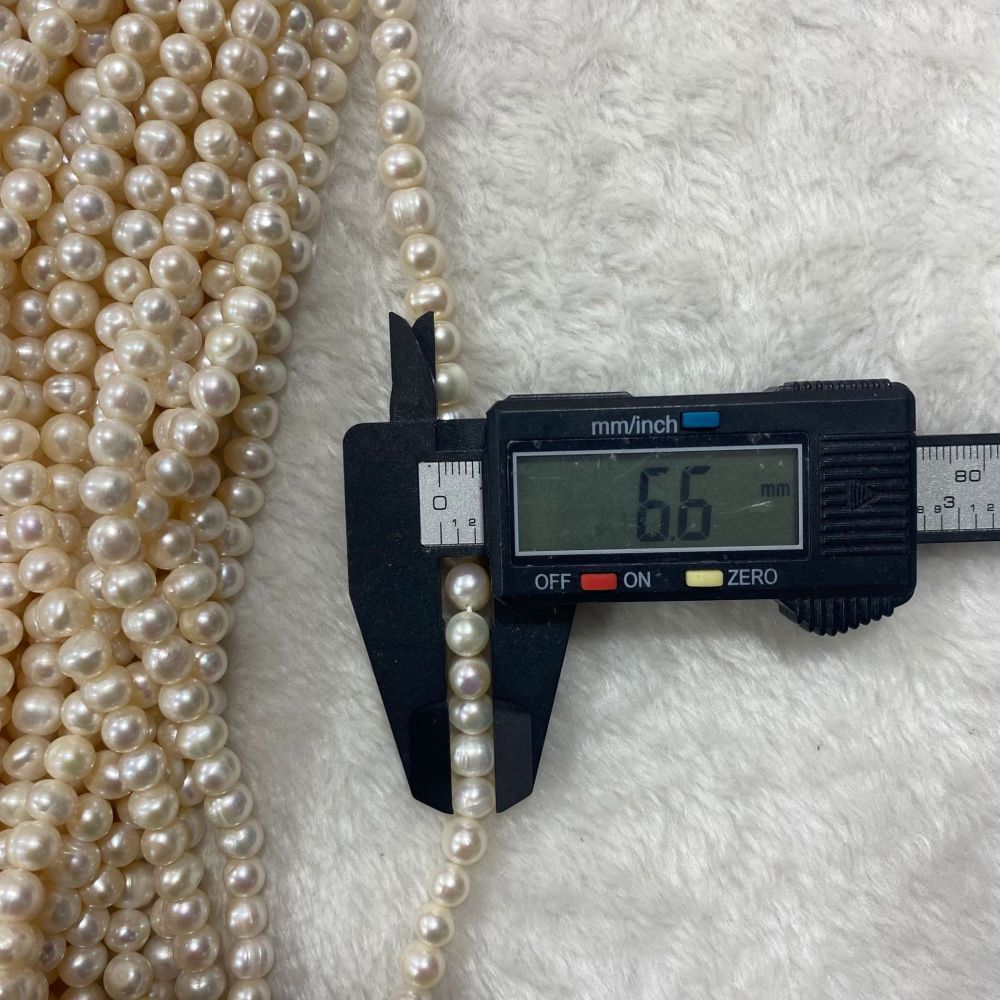 6-7mm Natural Freshwater Pearls, Textured, Iridescent, DIY Accessories
