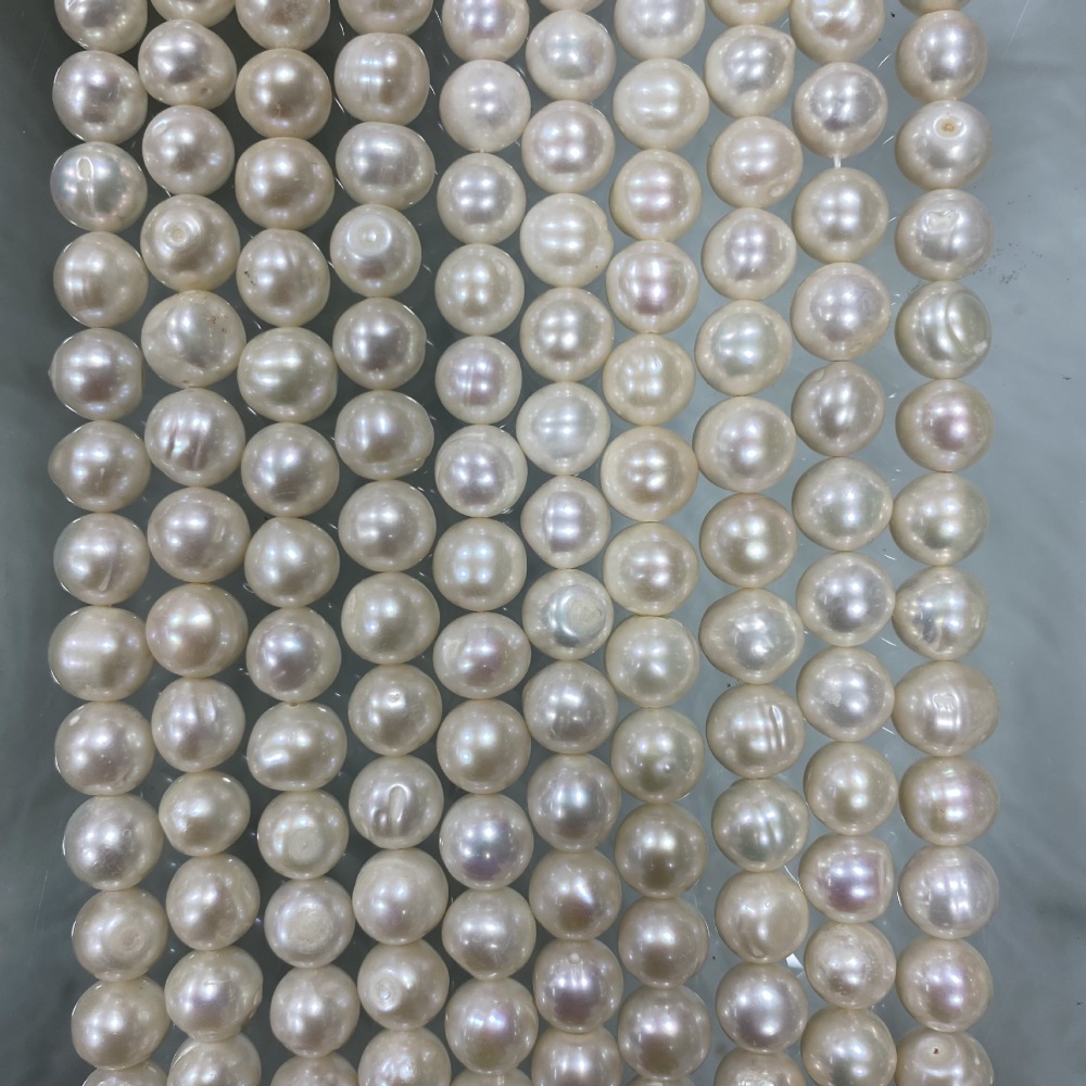 8-9mm Natural Freshwater Pearls, Few Textures, Slightly Mottled Skin, DIY Accessories