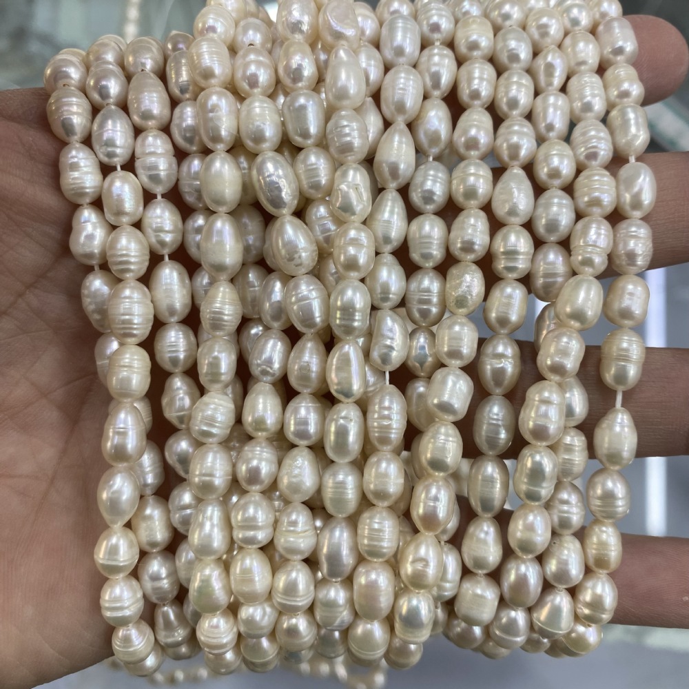 5-6mm Natural Freshwater Pearls, Spiral Pattern, Seed Beads, DIY Accessories