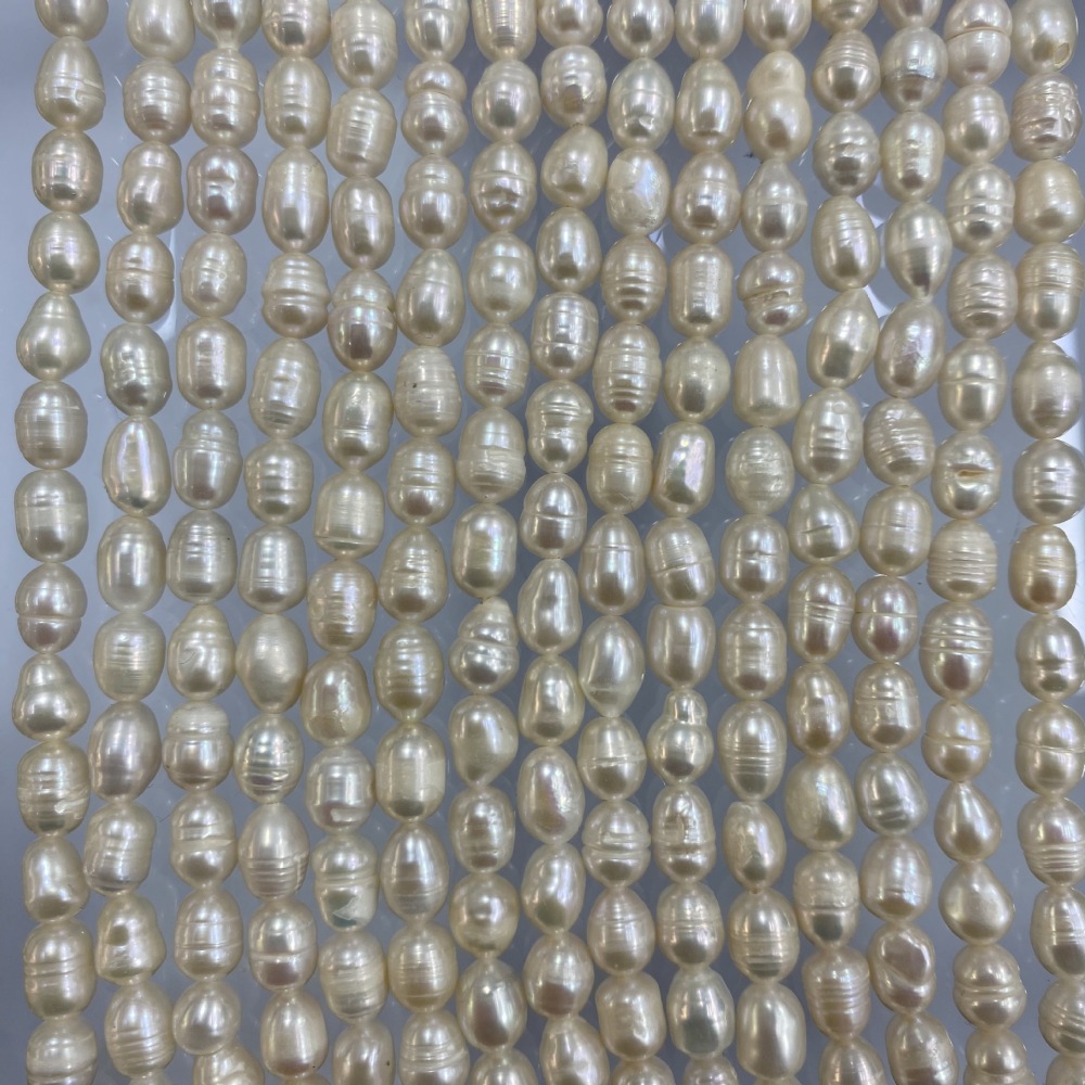 5-6mm Natural Freshwater Pearls, Spiral Pattern, Seed Beads, DIY Accessories
