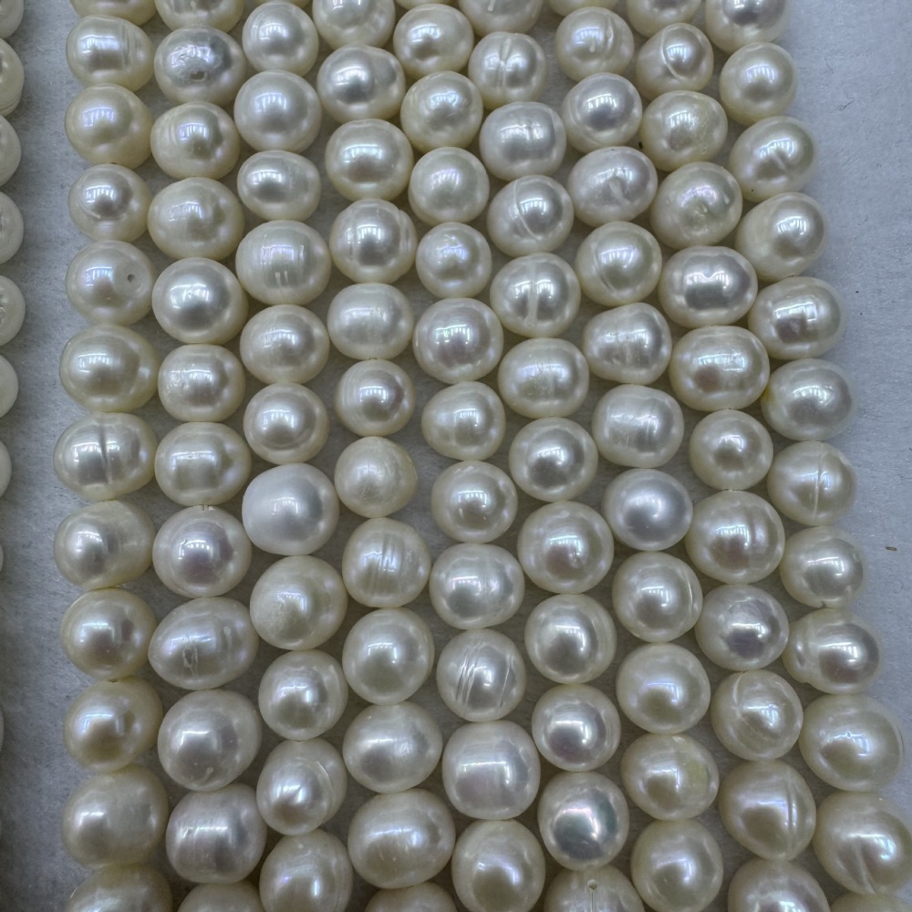 8-9mm Natural Freshwater Pearls, High Luster and Bright White, DIY Accessories