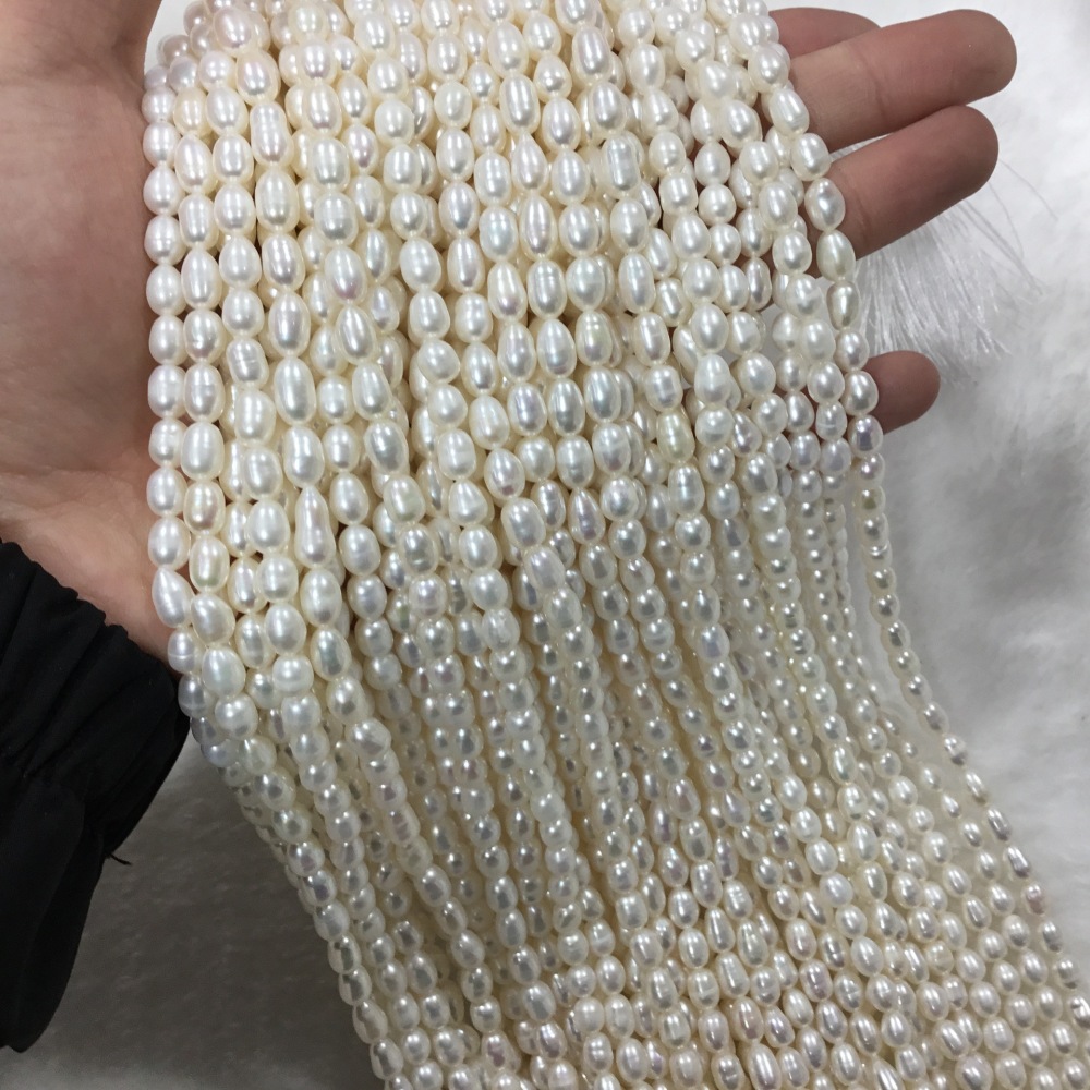 4.5~5mm Natural Freshwater Pearls, Textured Seed Beads, DIY Accessories