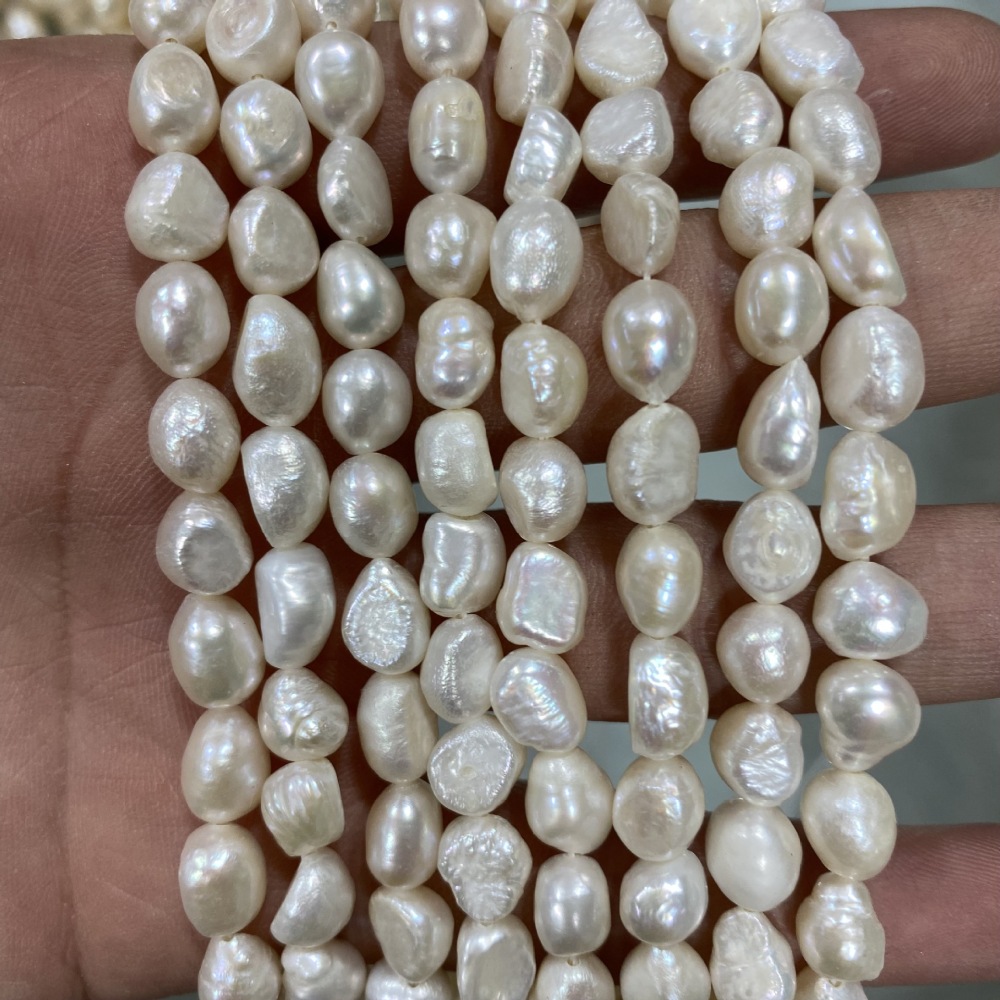 7-8mm Natural Baroque Freshwater Pearl DIY Accessories