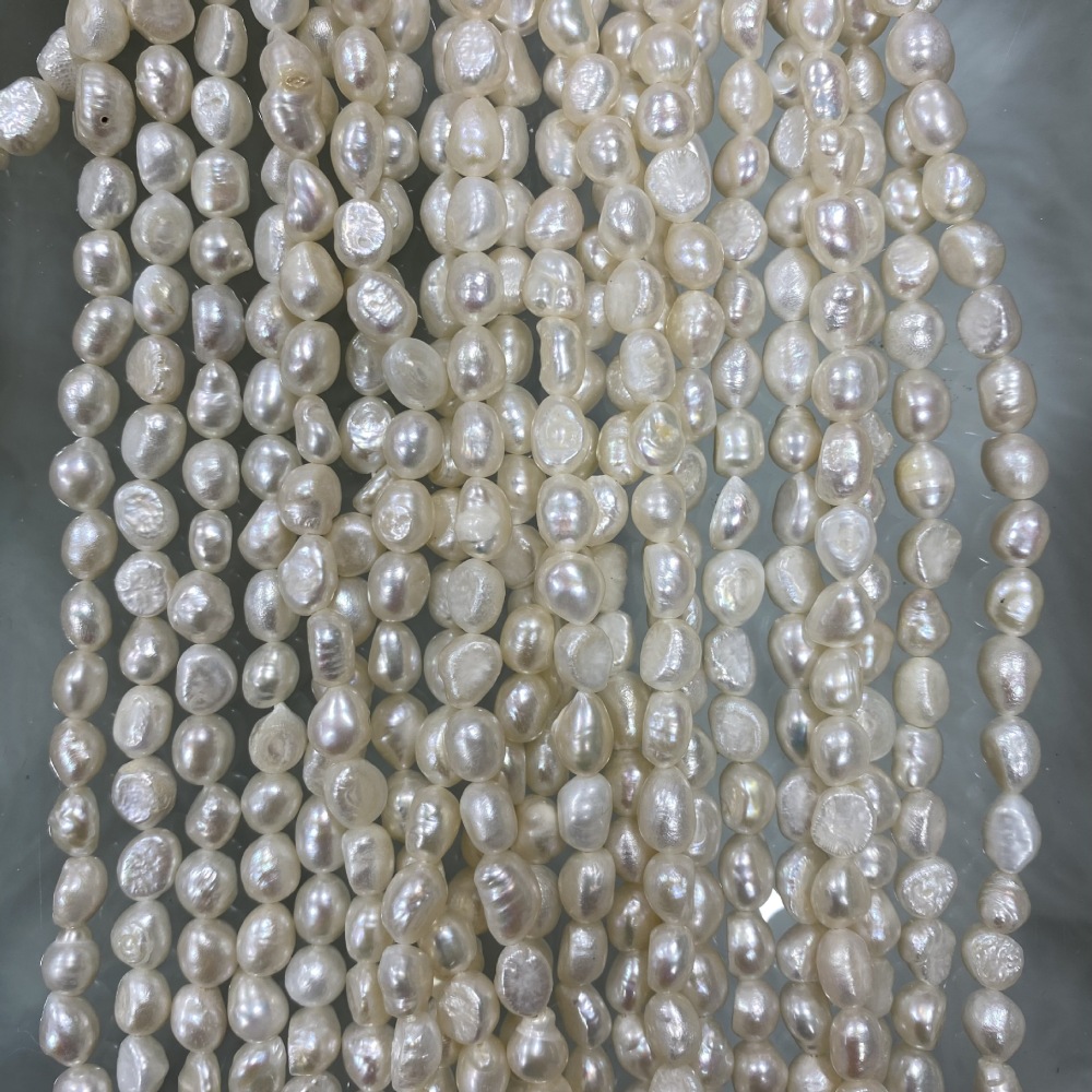 7-8mm Natural Baroque Freshwater Pearl DIY Accessories