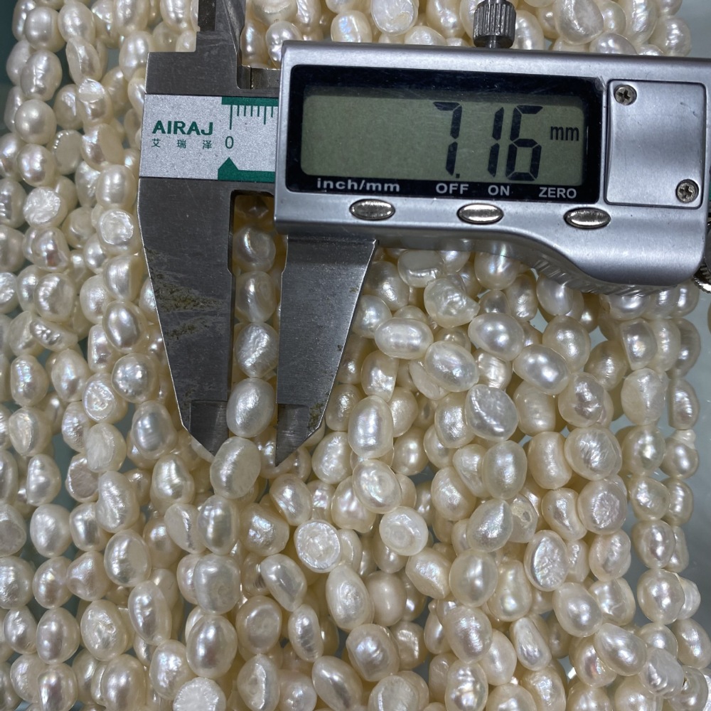 7-8mm Natural Baroque Freshwater Pearl DIY Accessories