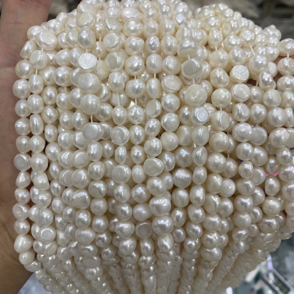 9-10mm Natural Baroque Freshwater Pearl, Horizontal Hole, DIY Accessories