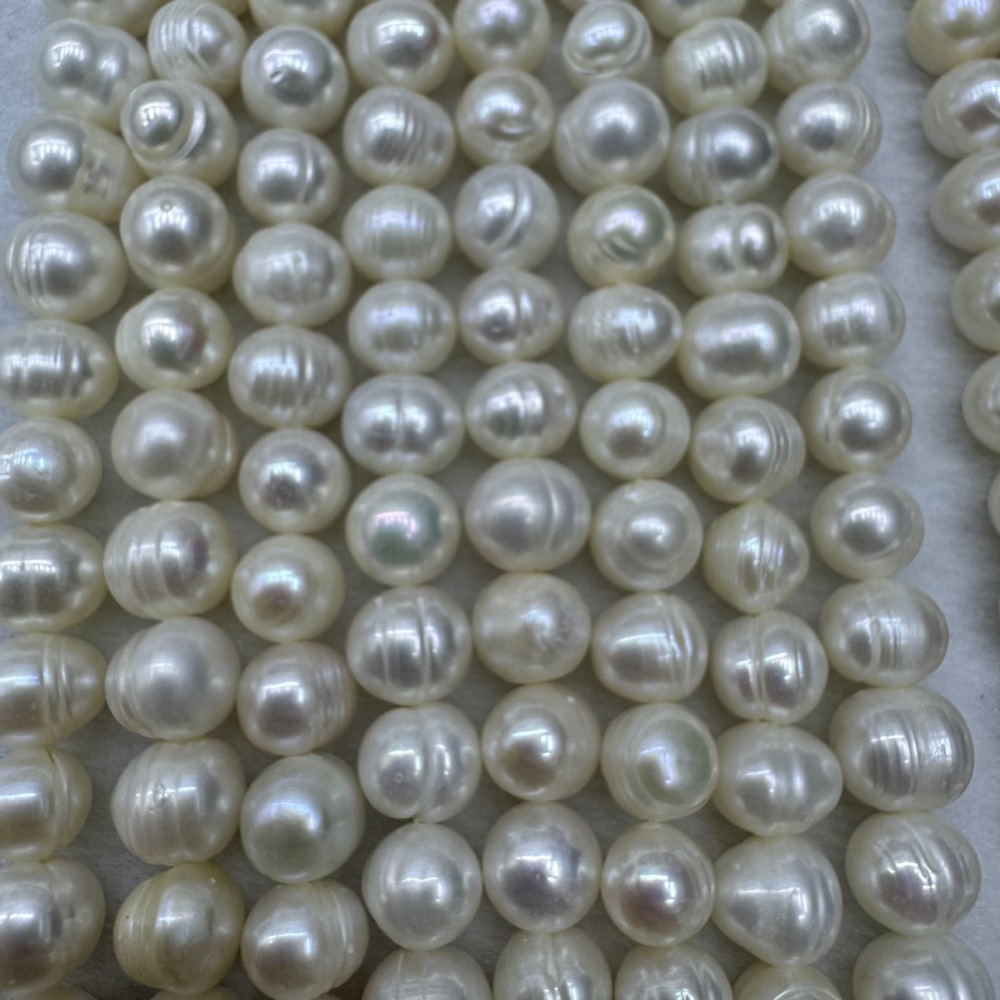 8-9mm Natural Freshwater Pearls, High Luster and Bright White, DIY Accessories