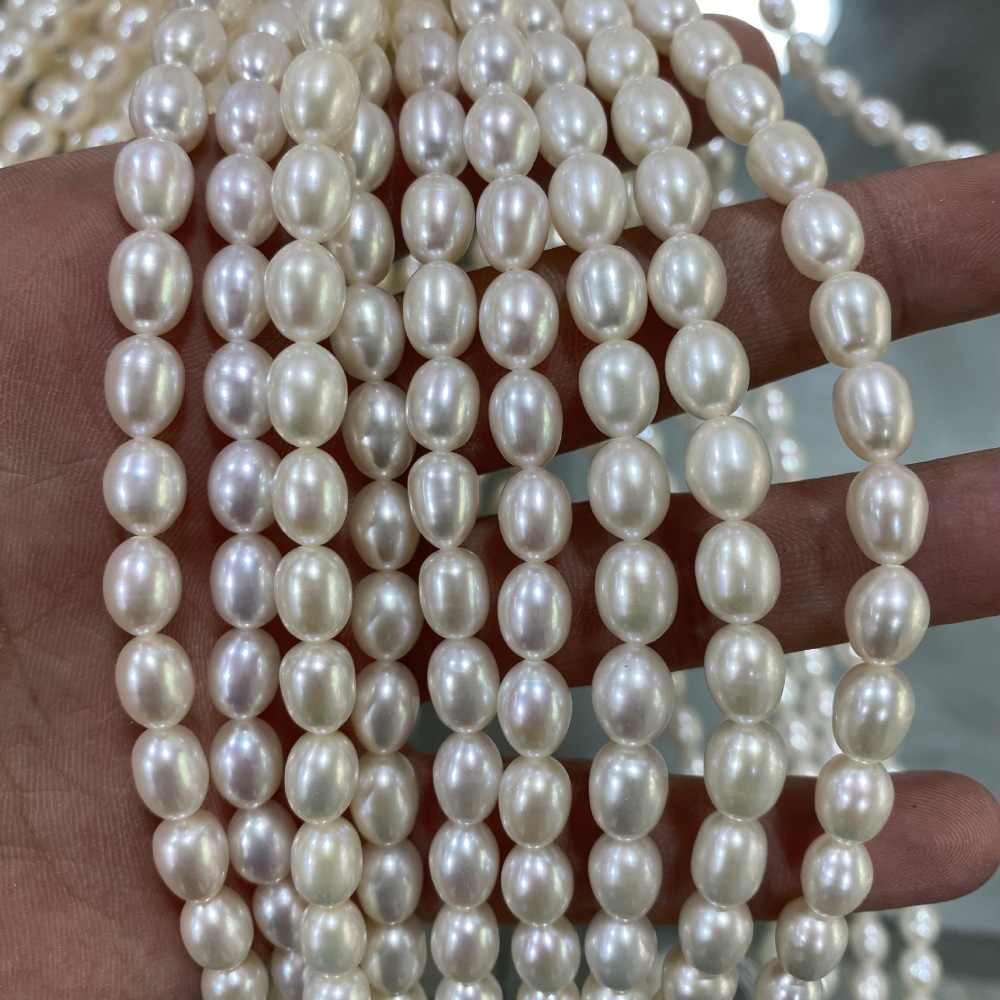 7-8mm Natural Freshwater Pearls, High Luster, High Gloss, DIY Accessories
