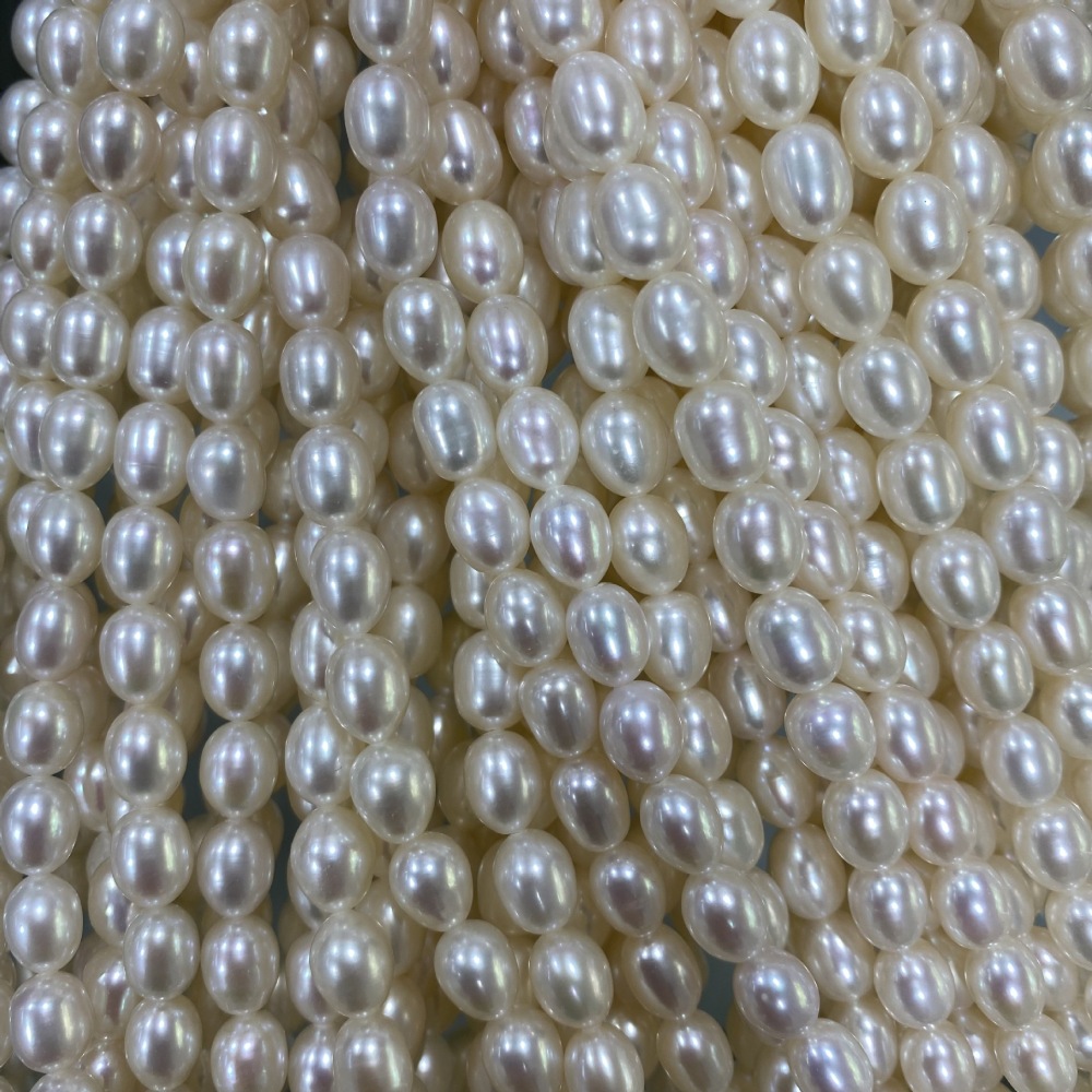 7-8mm Natural Freshwater Pearls, High Luster, High Gloss, DIY Accessories