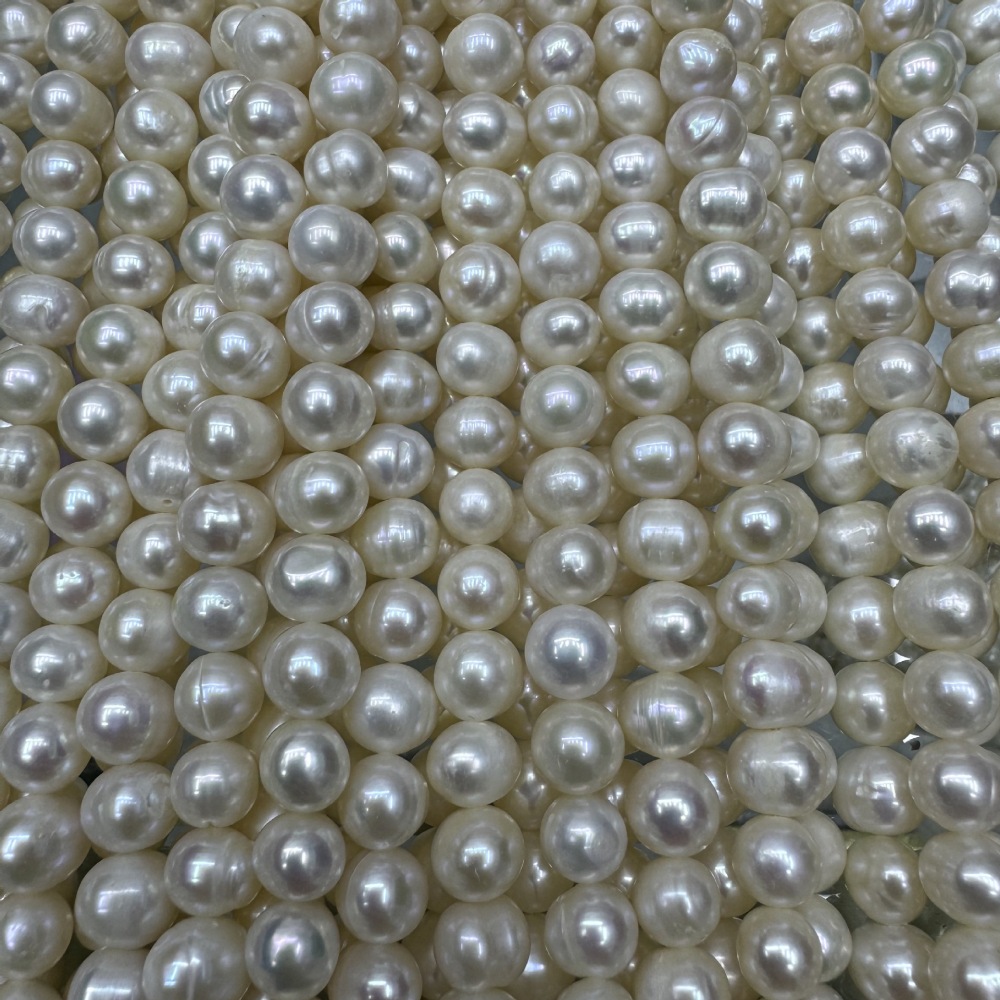 8-9mm Natural Freshwater Pearls, High Luster and Bright White, DIY Accessories