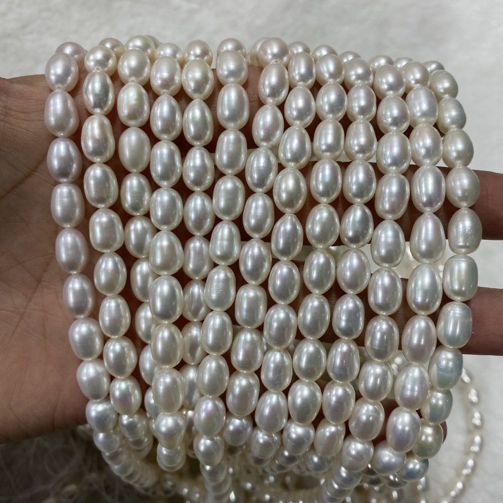 7-8mm Natural Freshwater Pearls, Very Few Blemishes, Strong Luster, DIY Accessories