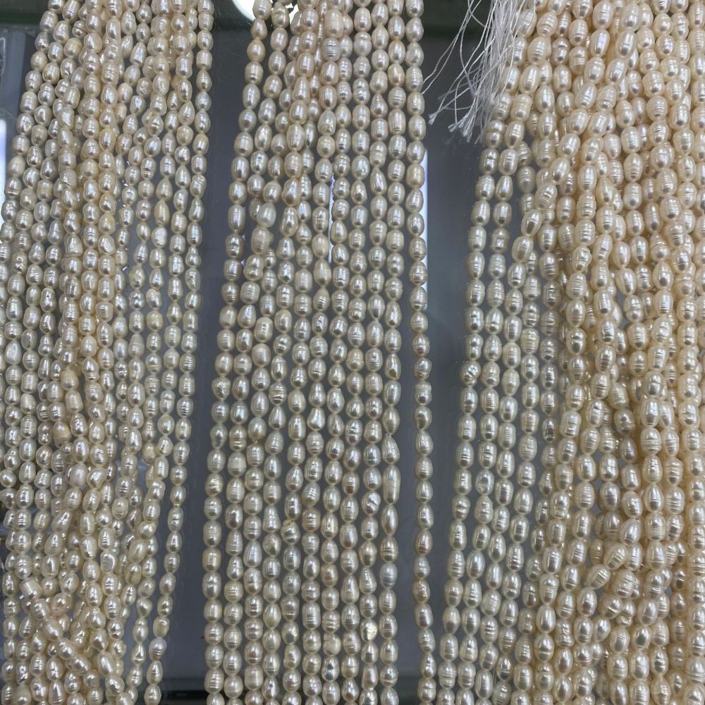 4-7mm Natural Freshwater Pearls with Spiral Pattern - DIY Accessories