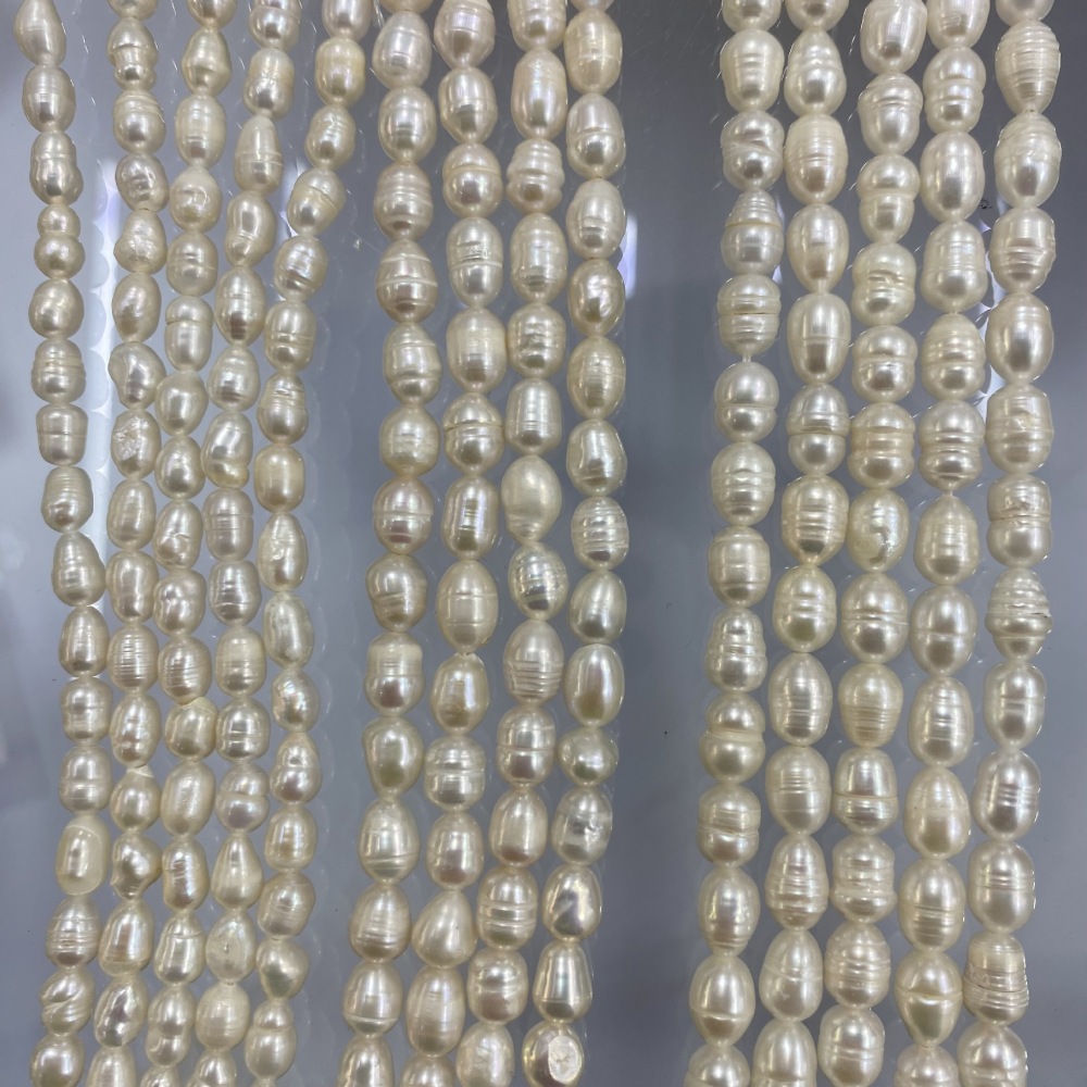 4-7mm Natural Freshwater Pearls with Spiral Pattern - DIY Accessories