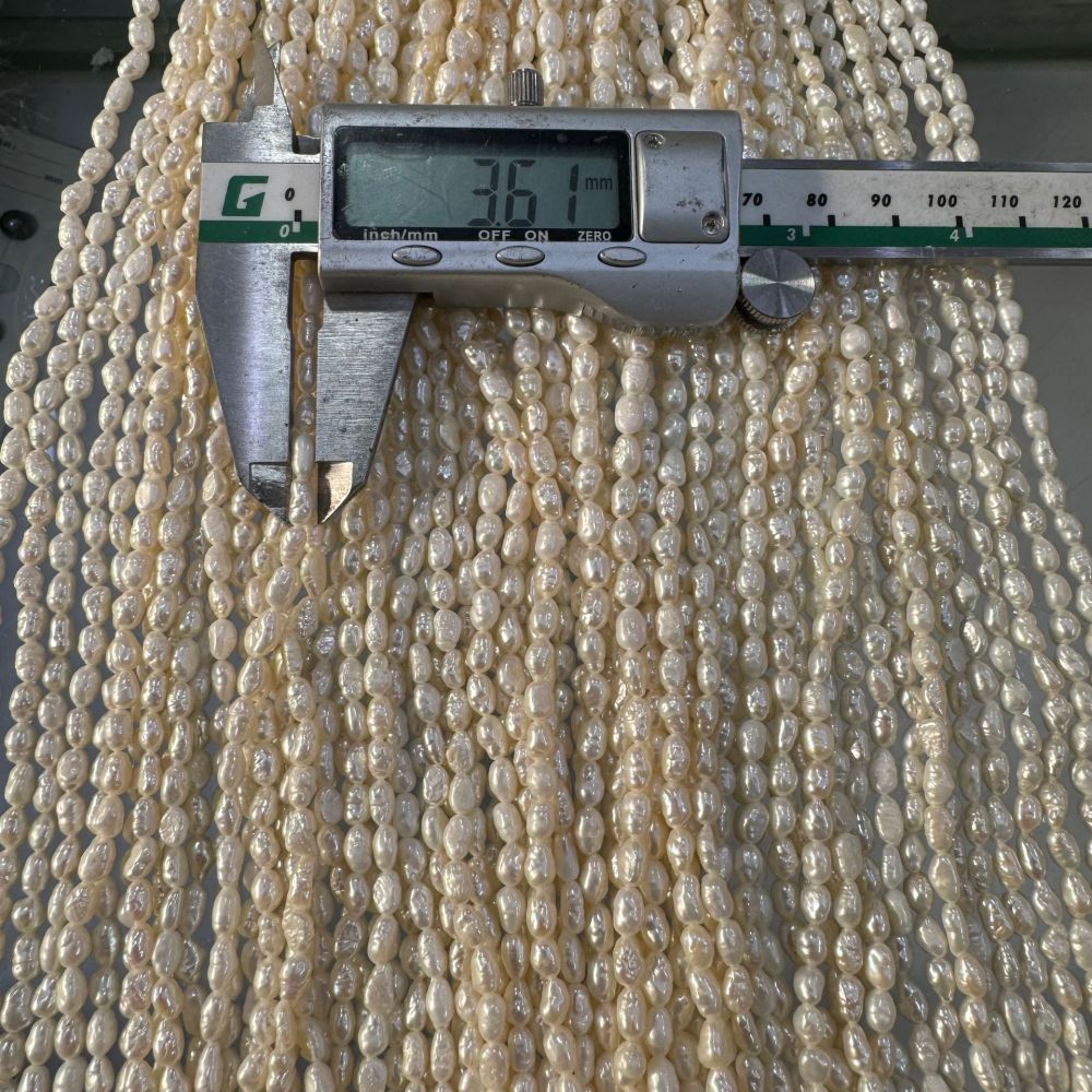 3.5-4mm Natural Freshwater Pearls, Baroque Seed Beads, DIY Accessories