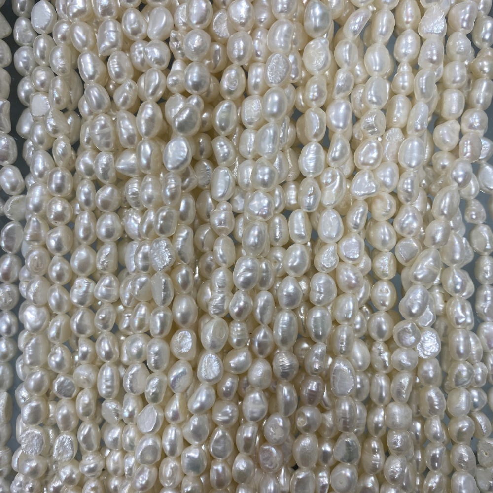 6-7mm Natural Baroque Freshwater Pearls, High Luster, DIY Accessories