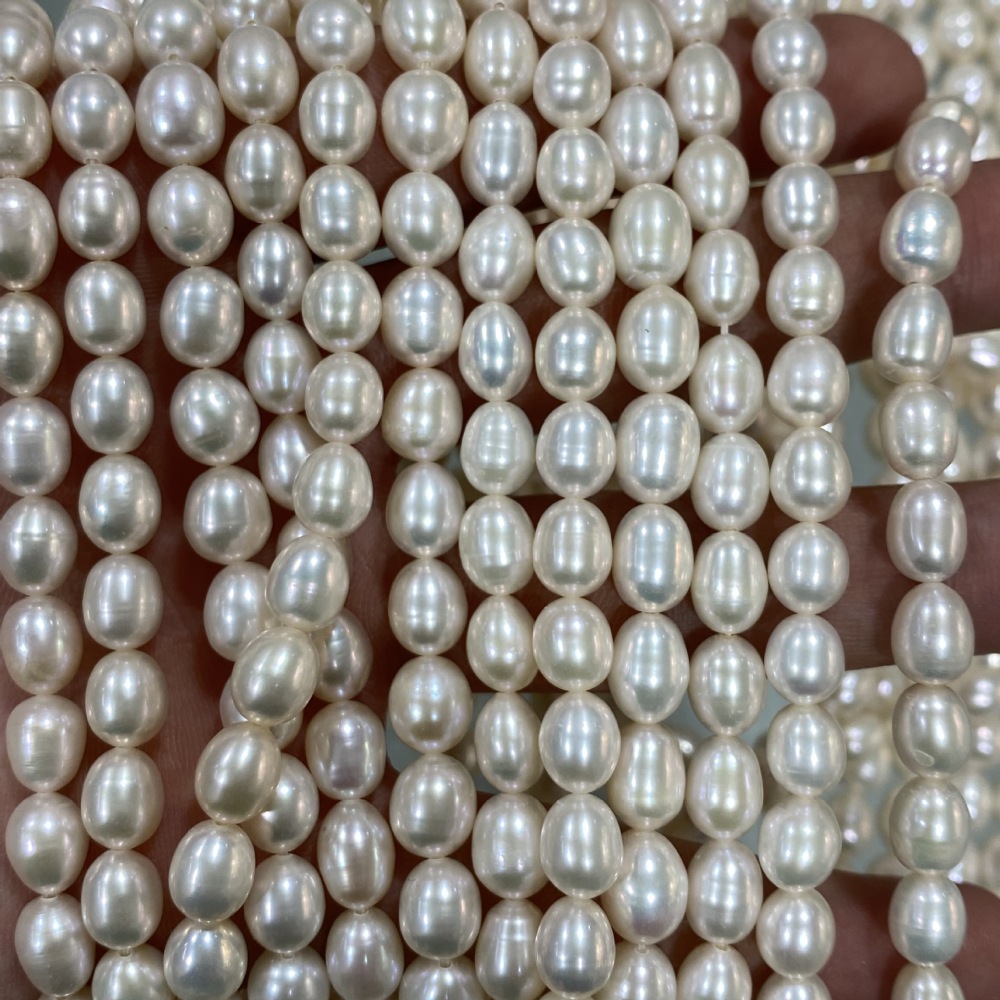 7-8mm Natural Freshwater Pearls, High Luster, DIY Accessories