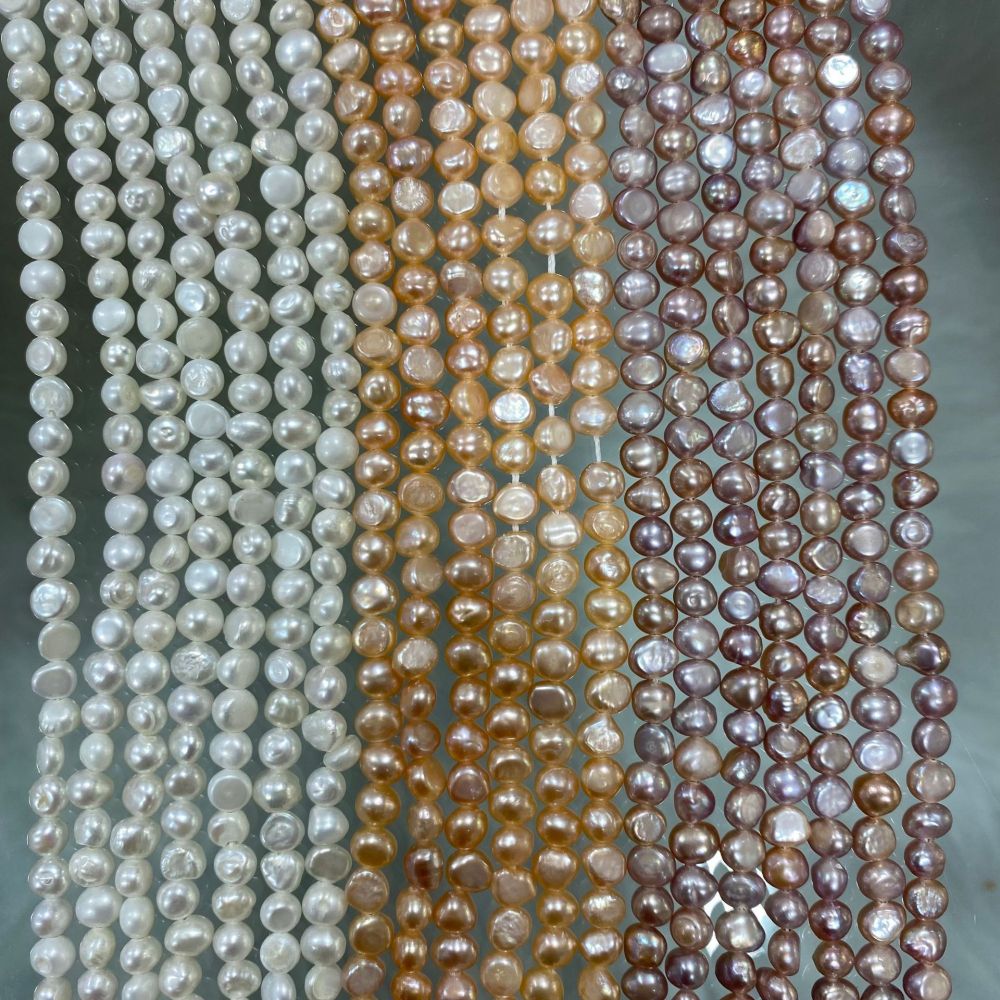 5-6mm Natural Baroque Freshwater Pearls, High Luster, DIY Accessories