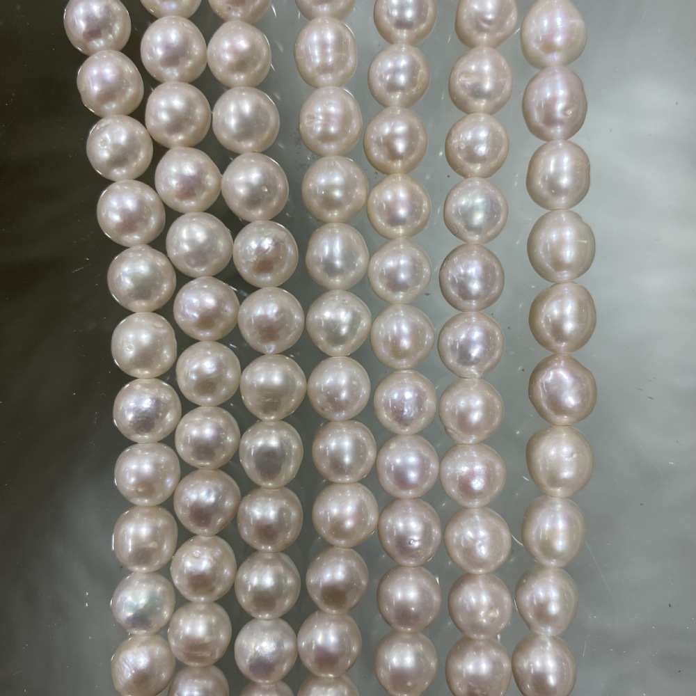 6-7mm Natural Freshwater Pearls, Near-Round, Cool Luster, DIY Accessories