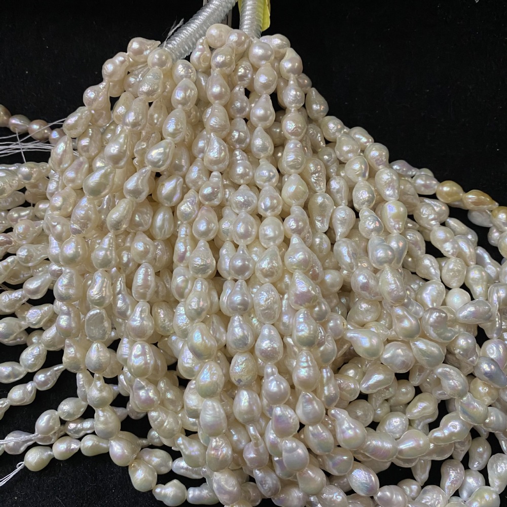 6-8mm Natural Baroque Teardrop-Shaped Freshwater Pearl DIY Accessories