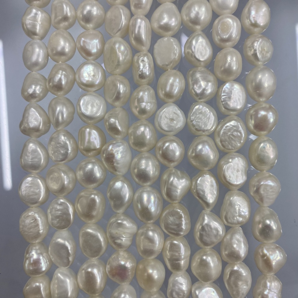 9-10mm Natural Baroque Near-Round Freshwater Pearls - DIY Accessories