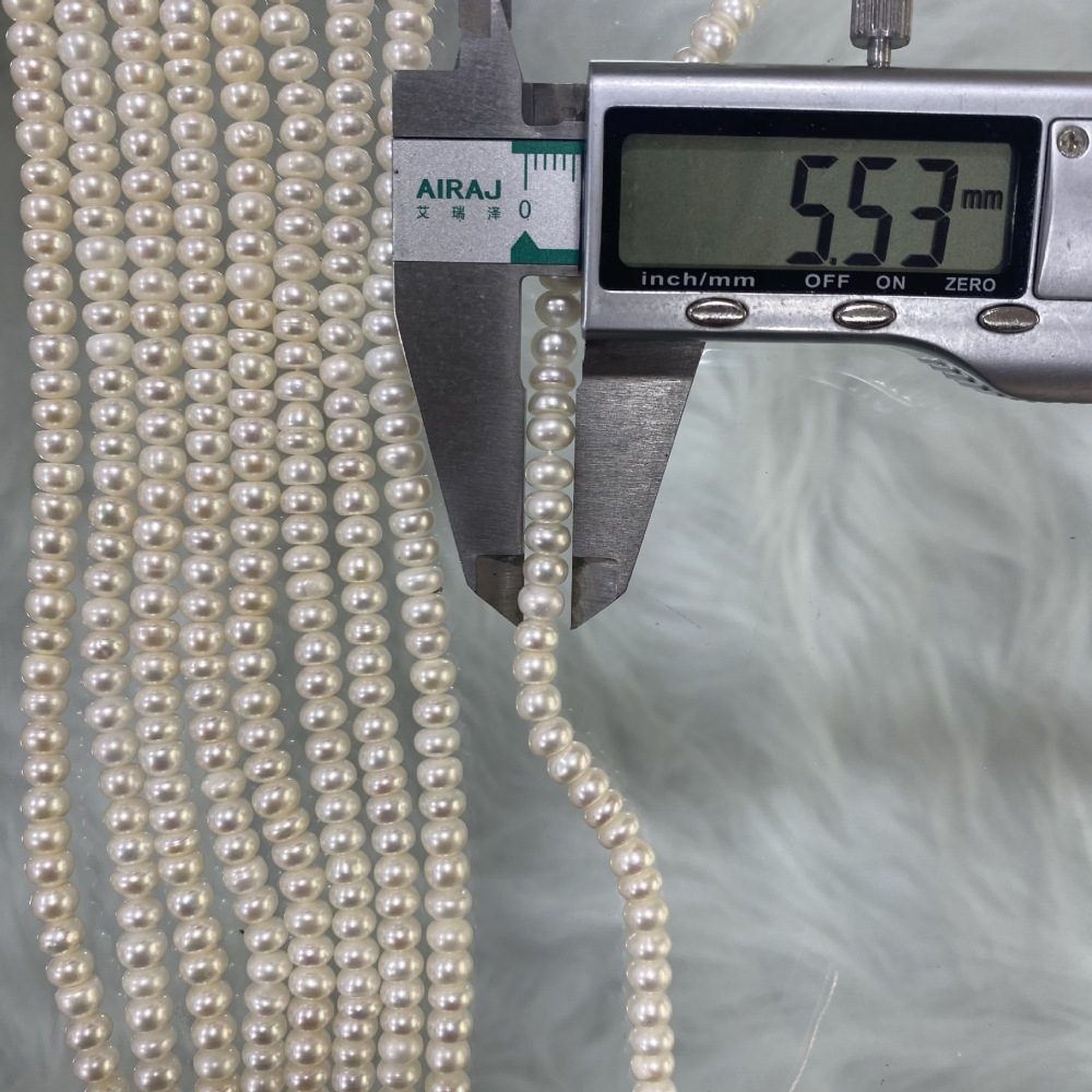 5-6mm Natural Freshwater Pearls, Bread Beads, High Luster, DIY Accessories