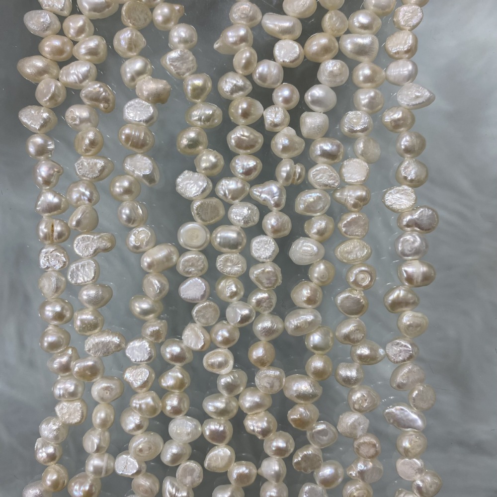 5-6mm Natural Baroque Freshwater Pearls with 3/7 Hole - DIY Accessories