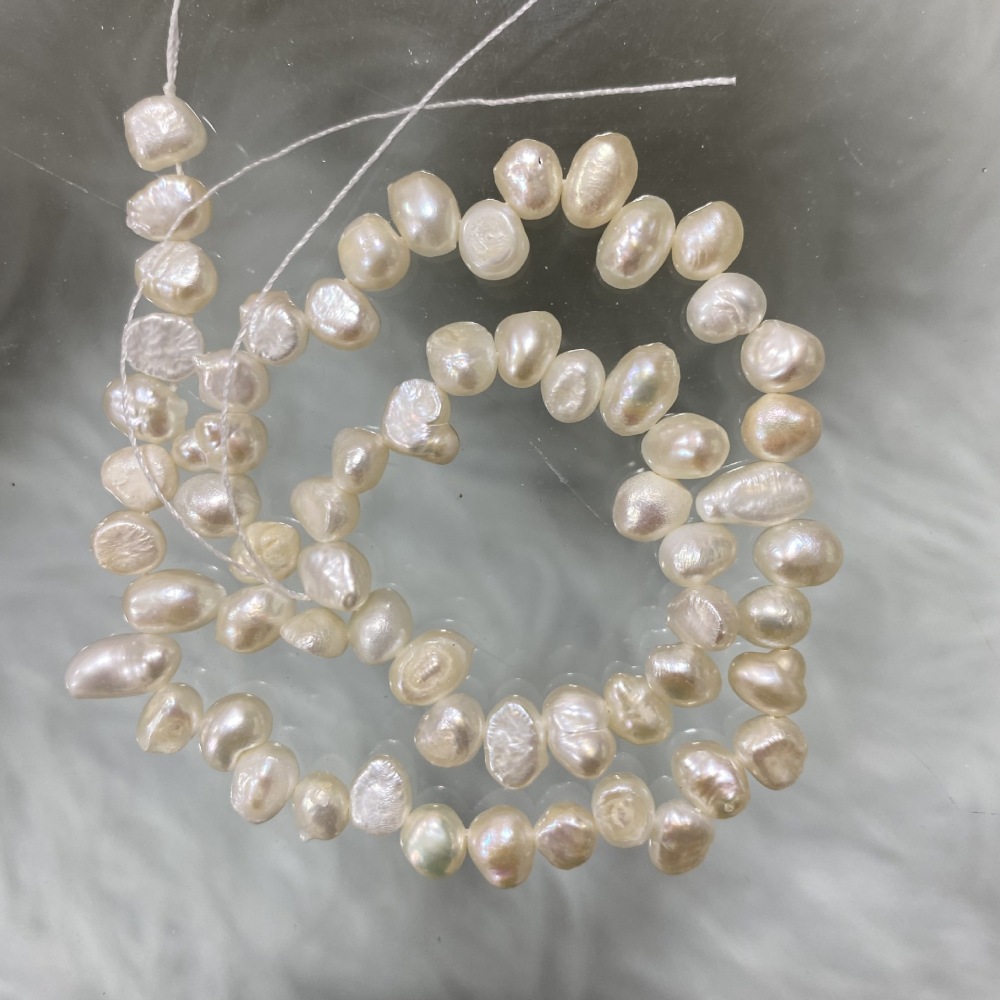 5-6mm Natural Baroque Freshwater Pearls with 3/7 Hole - DIY Accessories