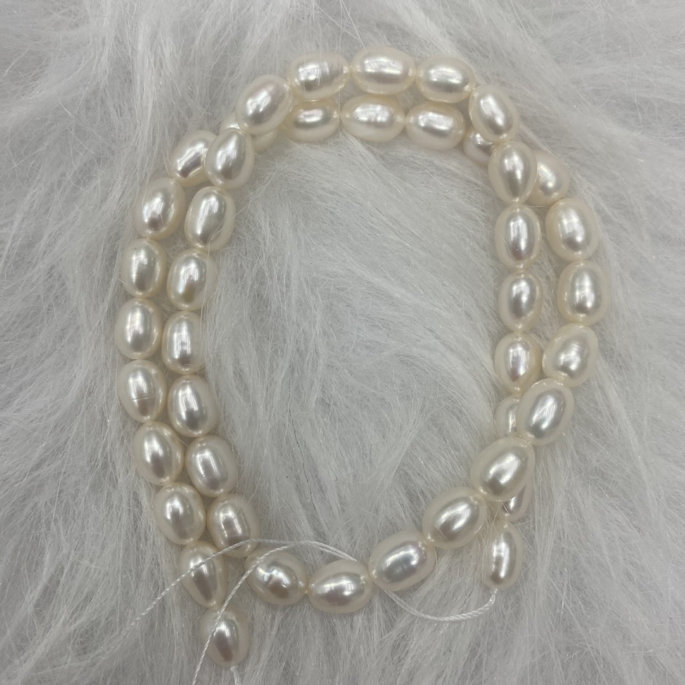 7-8mm Natural Freshwater Pearls, High Shine, Slight White Veins, DIY Accessories