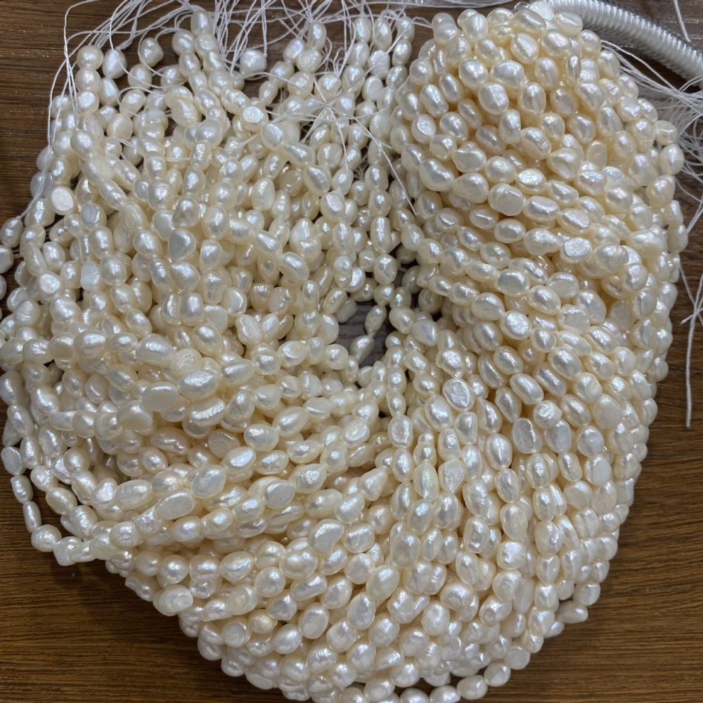 6-7mm Natural Baroque Freshwater Pearls, Double-sided light, DIY Accessories