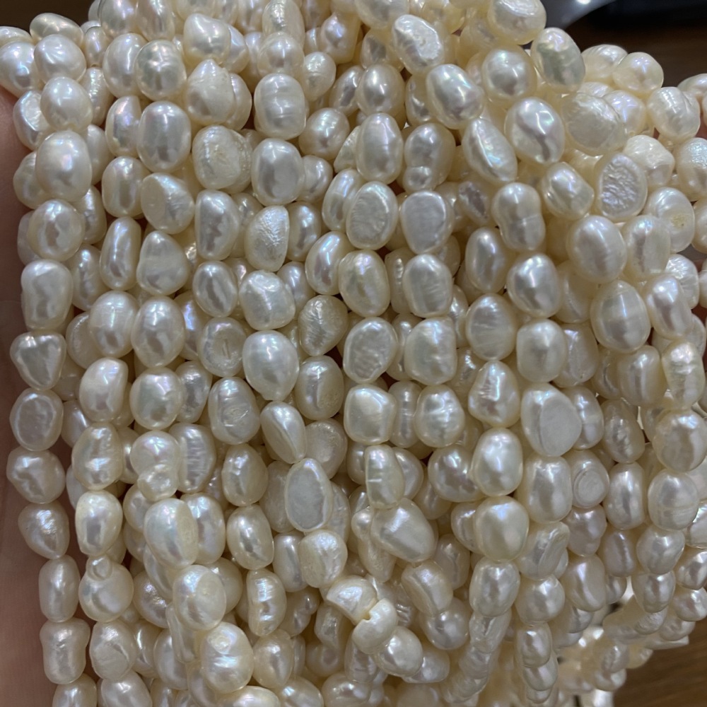 6-7mm Natural Baroque Freshwater Pearls, Double-sided light, DIY Accessories