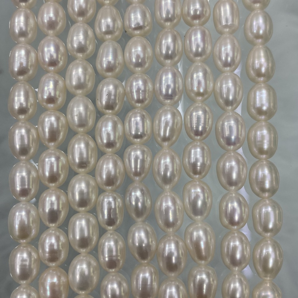 7-8mm Natural Freshwater Pearls, High Shine, Slight White Veins, DIY Accessories