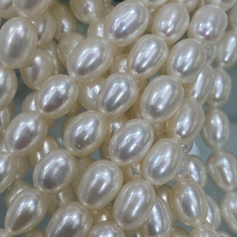 7-8mm Natural Freshwater Pearls, High Shine, Slight White Veins, DIY Accessories