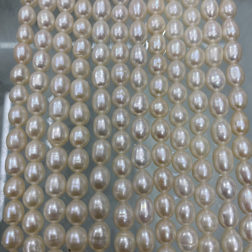 6-7mm Natural Freshwater Pearls, High Luster, Slight Texture, DIY Accessories