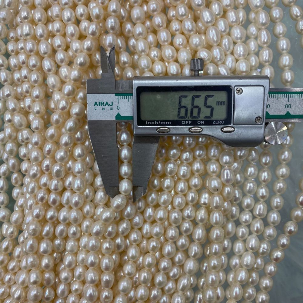 6-7mm Natural Freshwater Pearls, High Luster, Slight Texture, DIY Accessories