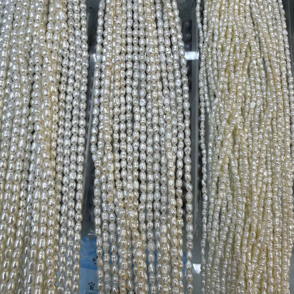 2-3-4mm Natural Freshwater Pearls, High Luster, Seed Beads, DIY Accessories
