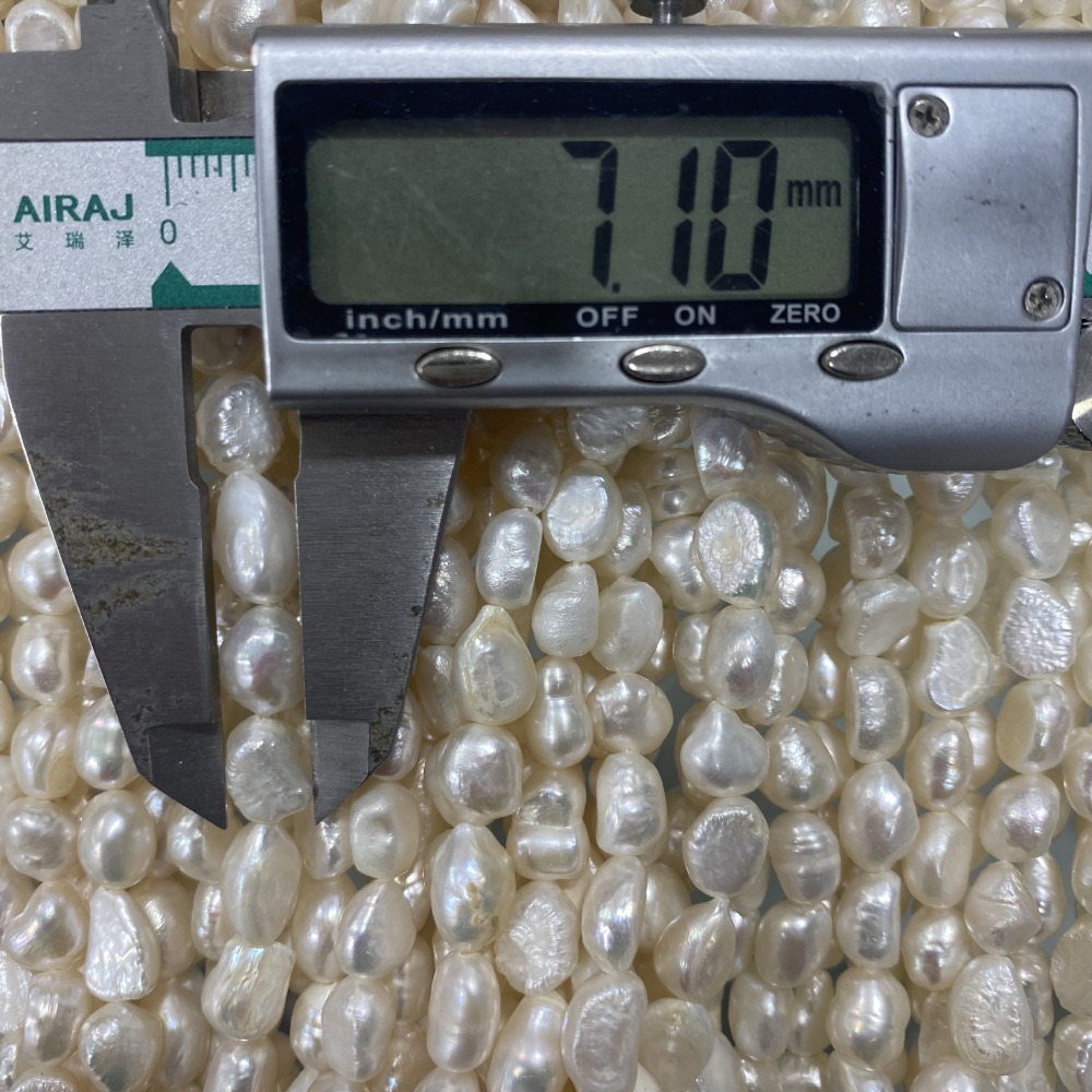 7-8mm Natural Baroque Freshwater Pearls, Wrinkled Skin, High Luster, DIY Accessories
