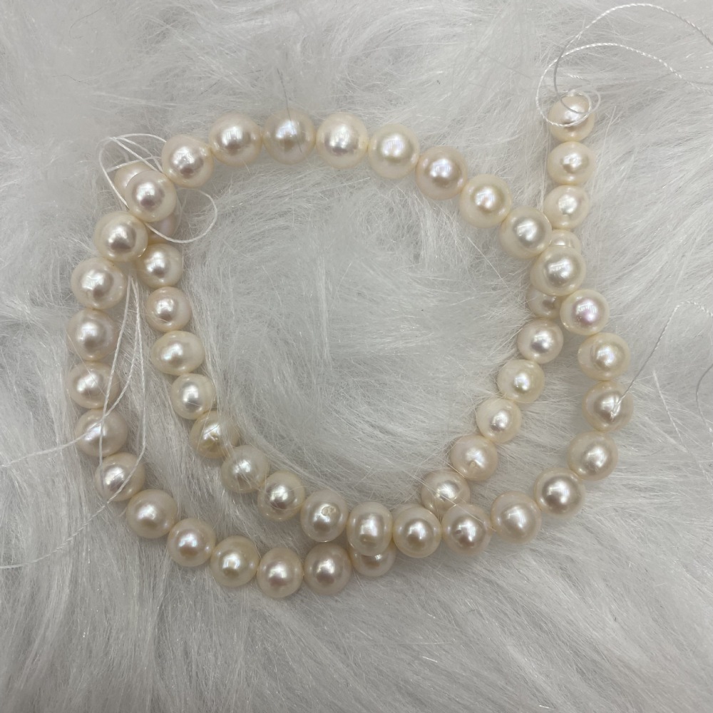 8-9mm Natural Freshwater Pearls, High Luster, Near-Round, DIY Accessories