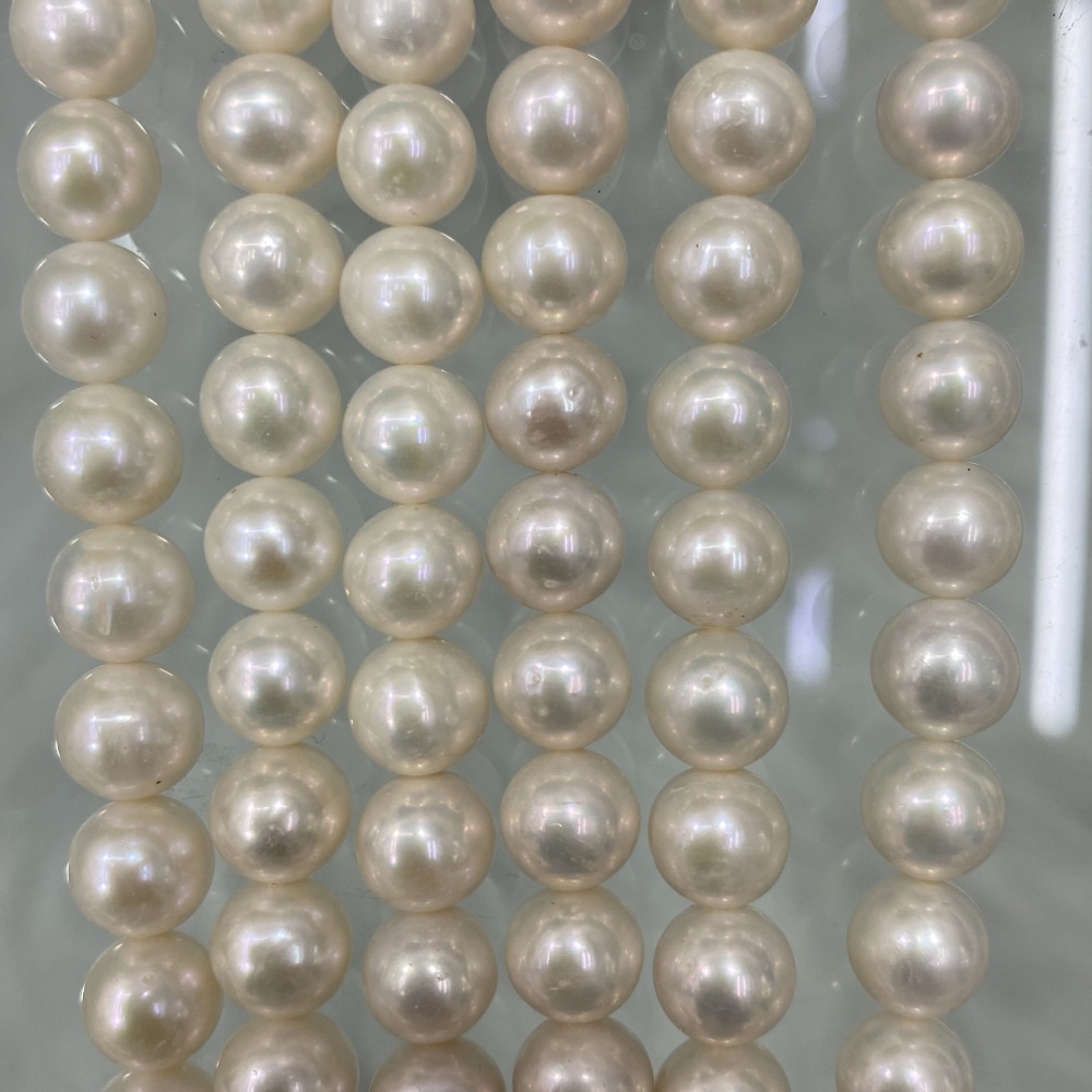 8-9mm Natural Freshwater Pearls, High Luster, Near-Round, DIY Accessories
