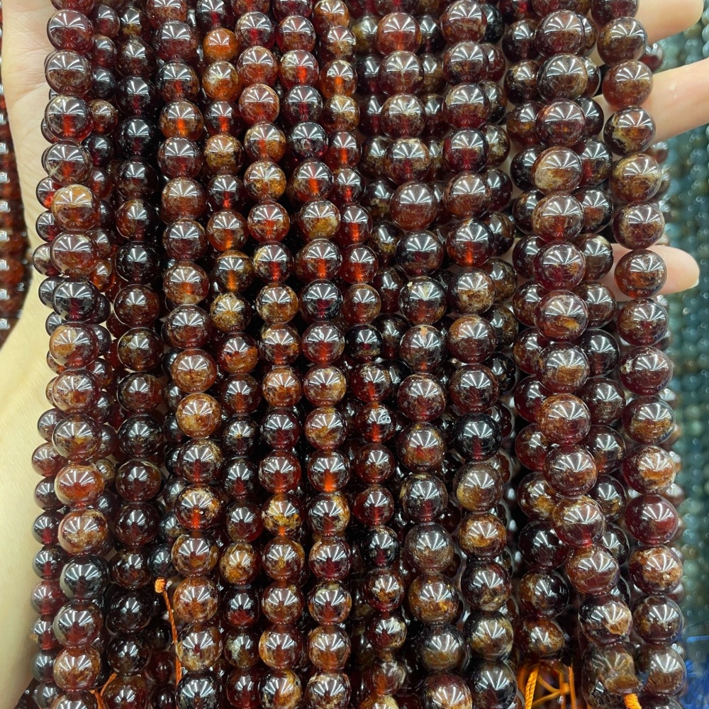 4-10mm Natural Orange Garnet Beads for DIY Projects